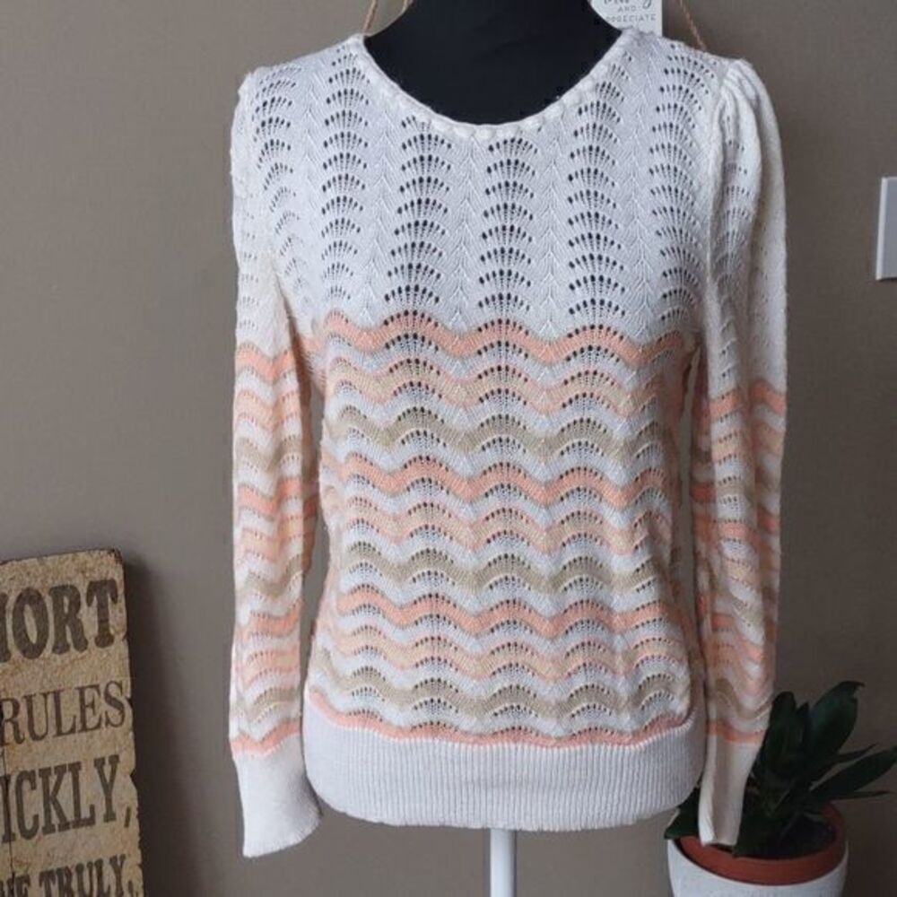 Vintage Jolie New York‎ Scalloped Knit Sweater